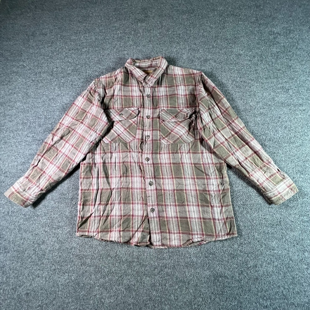 VTG C.E. Schmidt Workwear Flannel Shirt Men's L Multi Plaid Button-Up Lumberjack